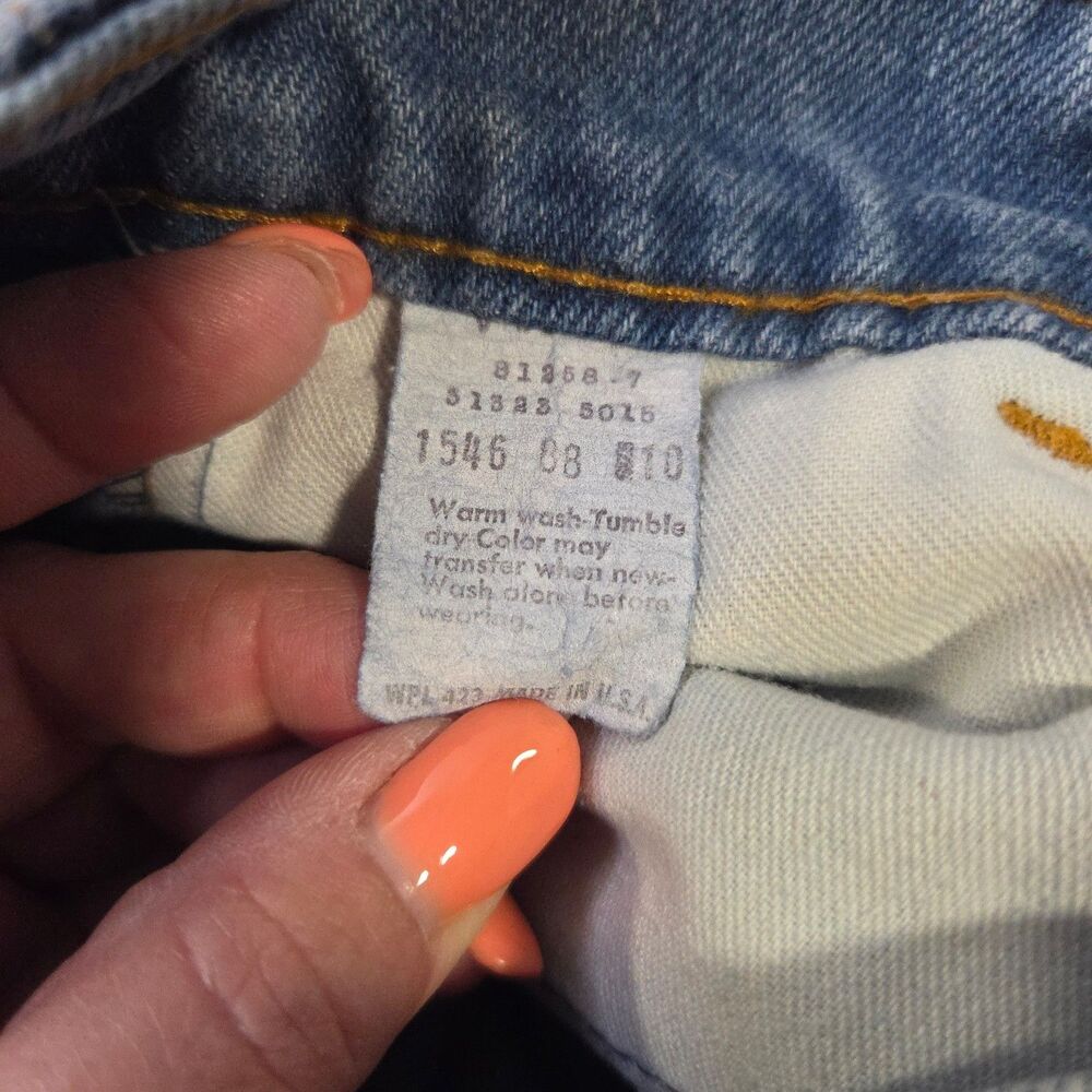 80s Levi Orange Tab Boys Cut Off Jean Shorts - Picture 7 of 8